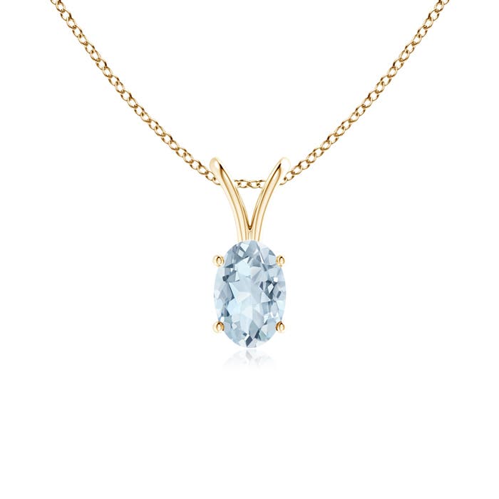 A - Aquamarine / 0.4 CT / 14 KT Yellow Gold