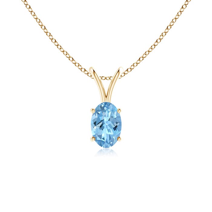 AAAA - Aquamarine / 0.4 CT / 14 KT Yellow Gold