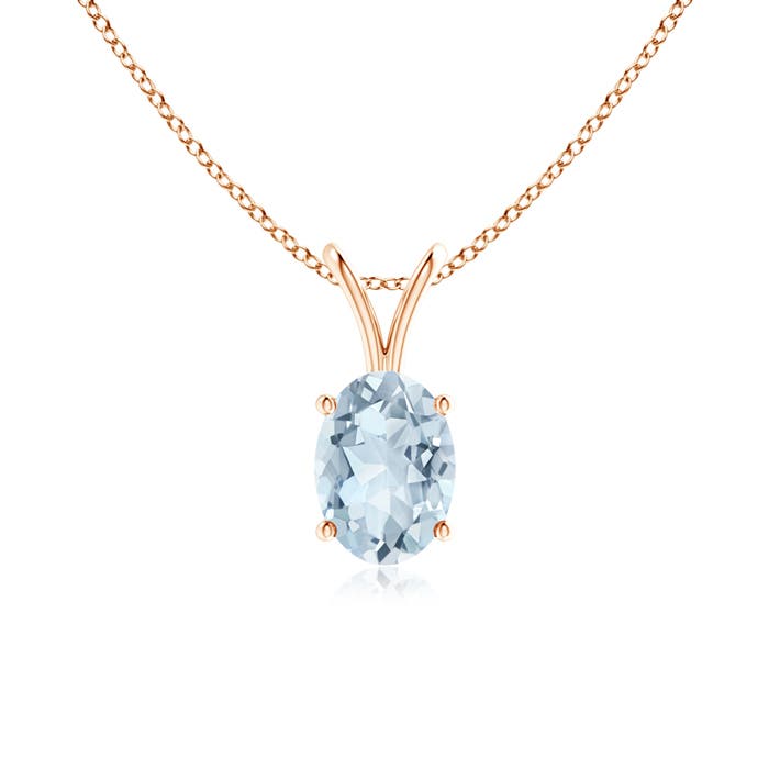 A - Aquamarine / 0.6 CT / 14 KT Rose Gold