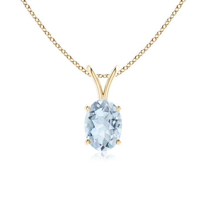 A - Aquamarine / 0.6 CT / 14 KT Yellow Gold