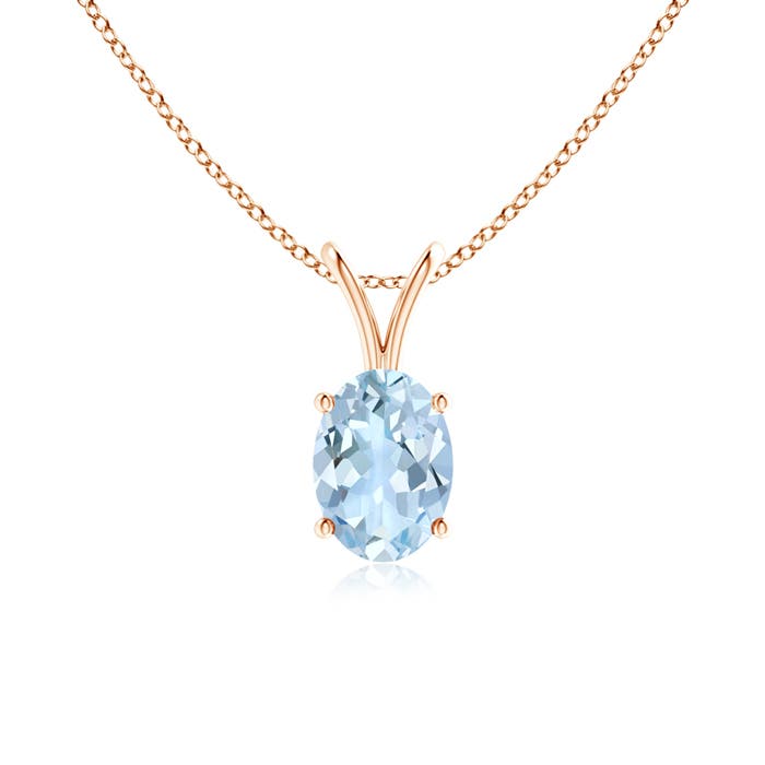 AA - Aquamarine / 0.6 CT / 14 KT Rose Gold