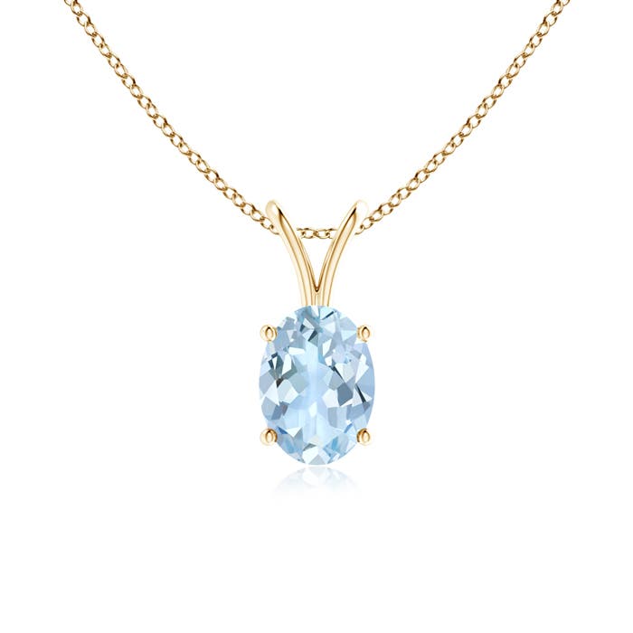 AA - Aquamarine / 0.6 CT / 14 KT Yellow Gold