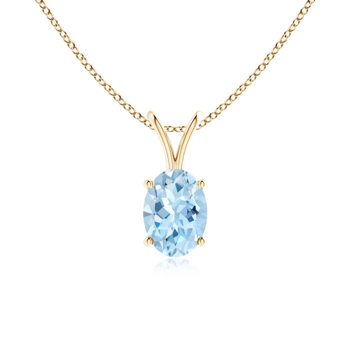 AAA - Aquamarine / 0.6 CT / 14 KT Yellow Gold