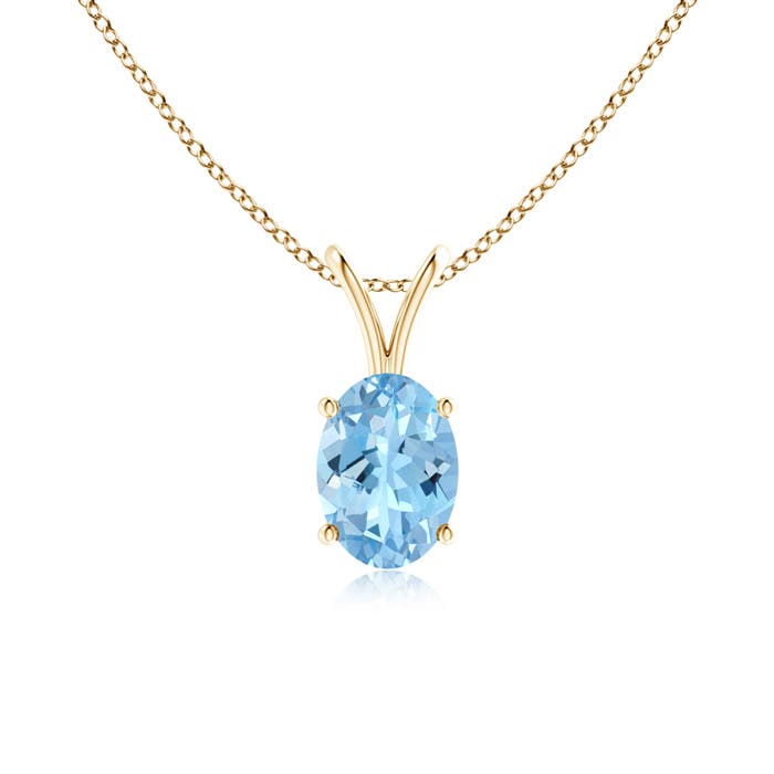 AAAA - Aquamarine / 0.6 CT / 14 KT Yellow Gold