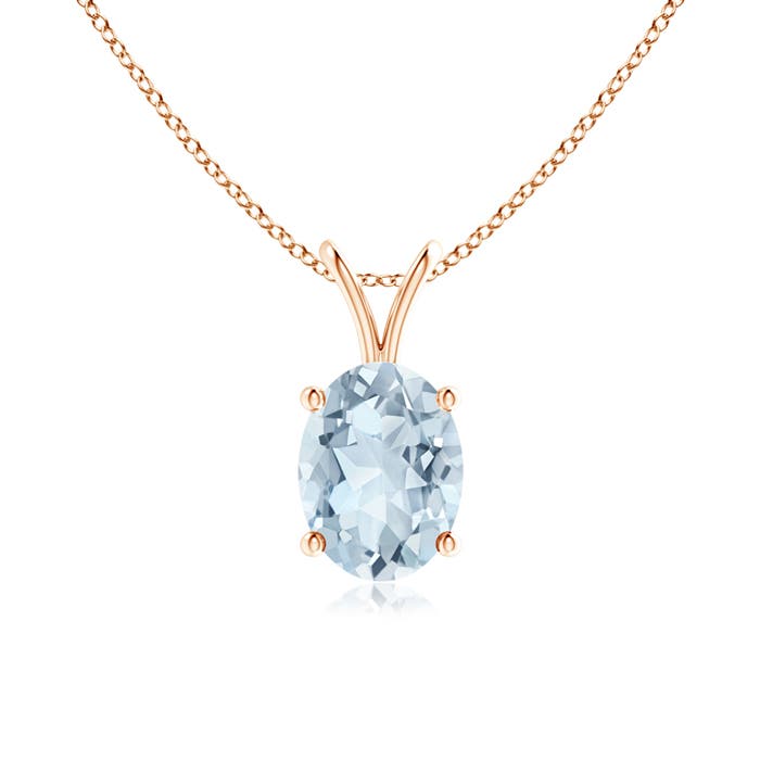 A - Aquamarine / 1 CT / 14 KT Rose Gold