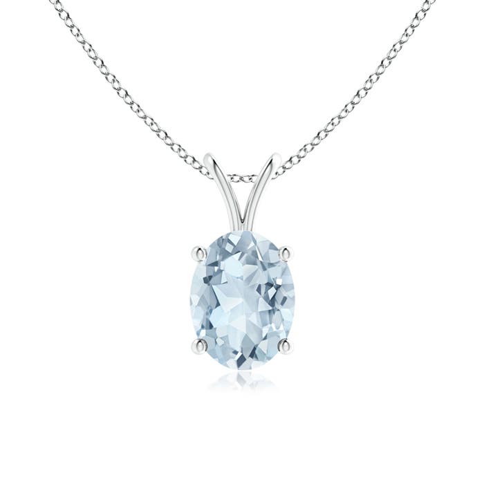 A - Aquamarine / 1 CT / 14 KT White Gold