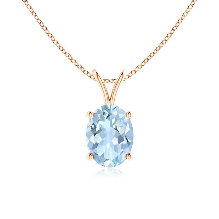 AA - Aquamarine / 1 CT / 14 KT Rose Gold