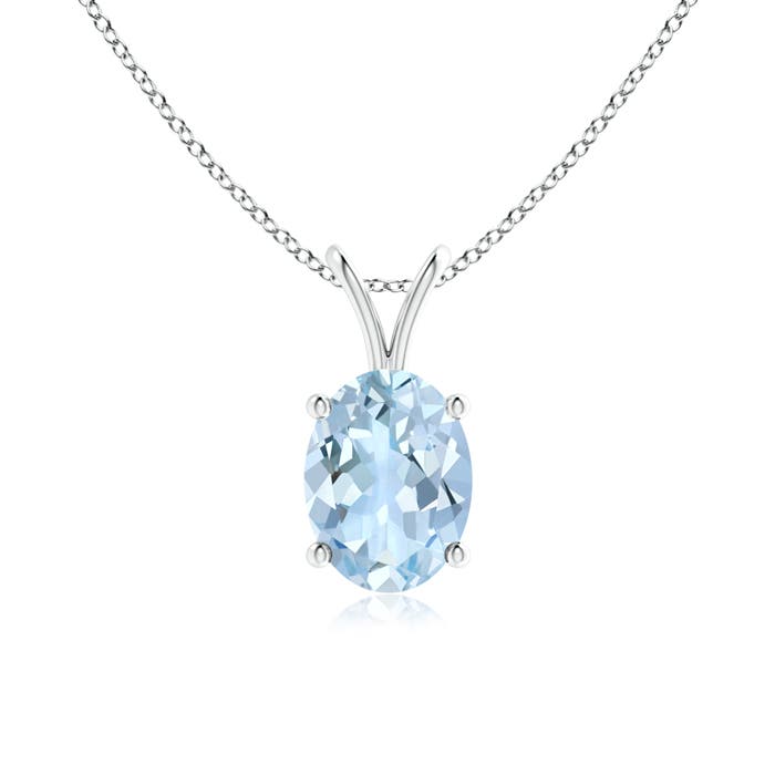 AA - Aquamarine / 1 CT / 14 KT White Gold