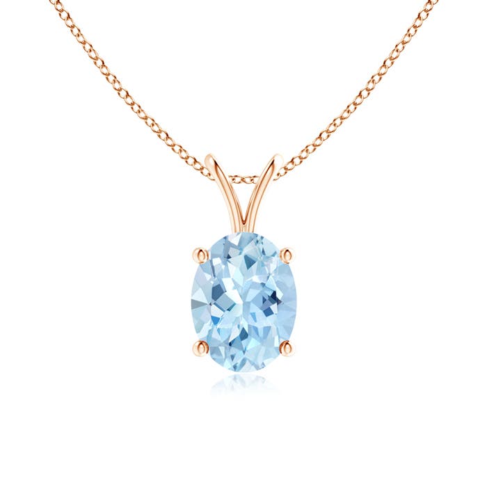 AAA - Aquamarine / 1 CT / 14 KT Rose Gold