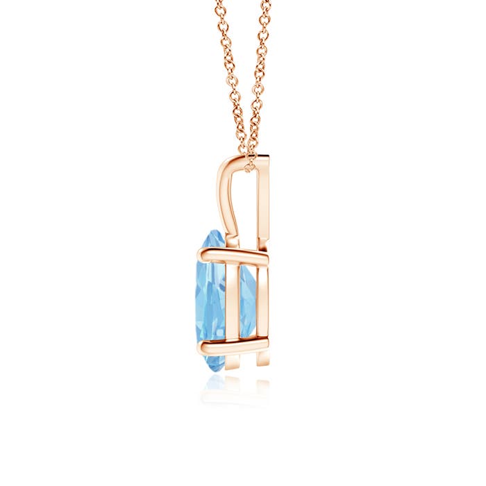 AAAA - Aquamarine / 1 CT / 14 KT Rose Gold