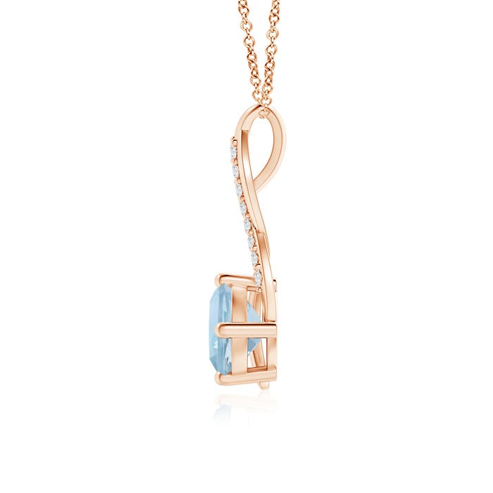 AA - Aquamarine / 0.98 CT / 14 KT Rose Gold