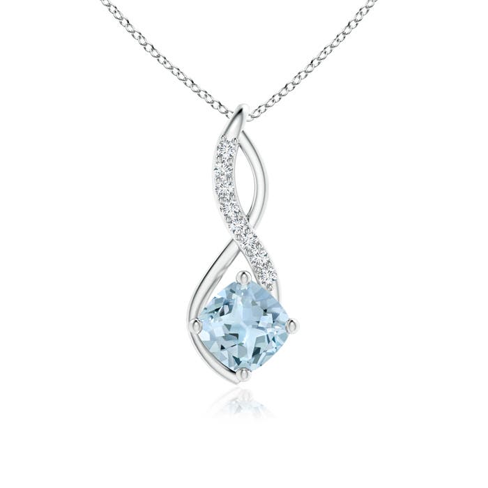 AA - Aquamarine / 0.98 CT / 14 KT White Gold