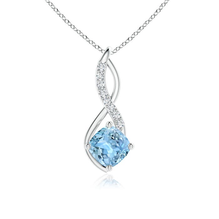 AAAA - Aquamarine / 0.98 CT / 14 KT White Gold