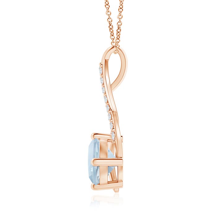 A - Aquamarine / 1.54 CT / 14 KT Rose Gold