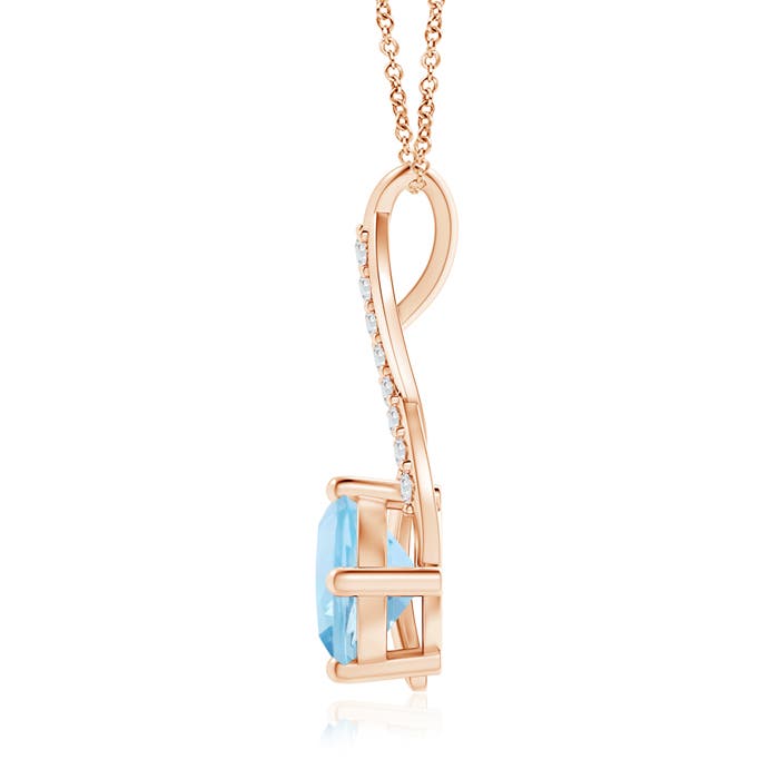 AAA - Aquamarine / 1.54 CT / 14 KT Rose Gold