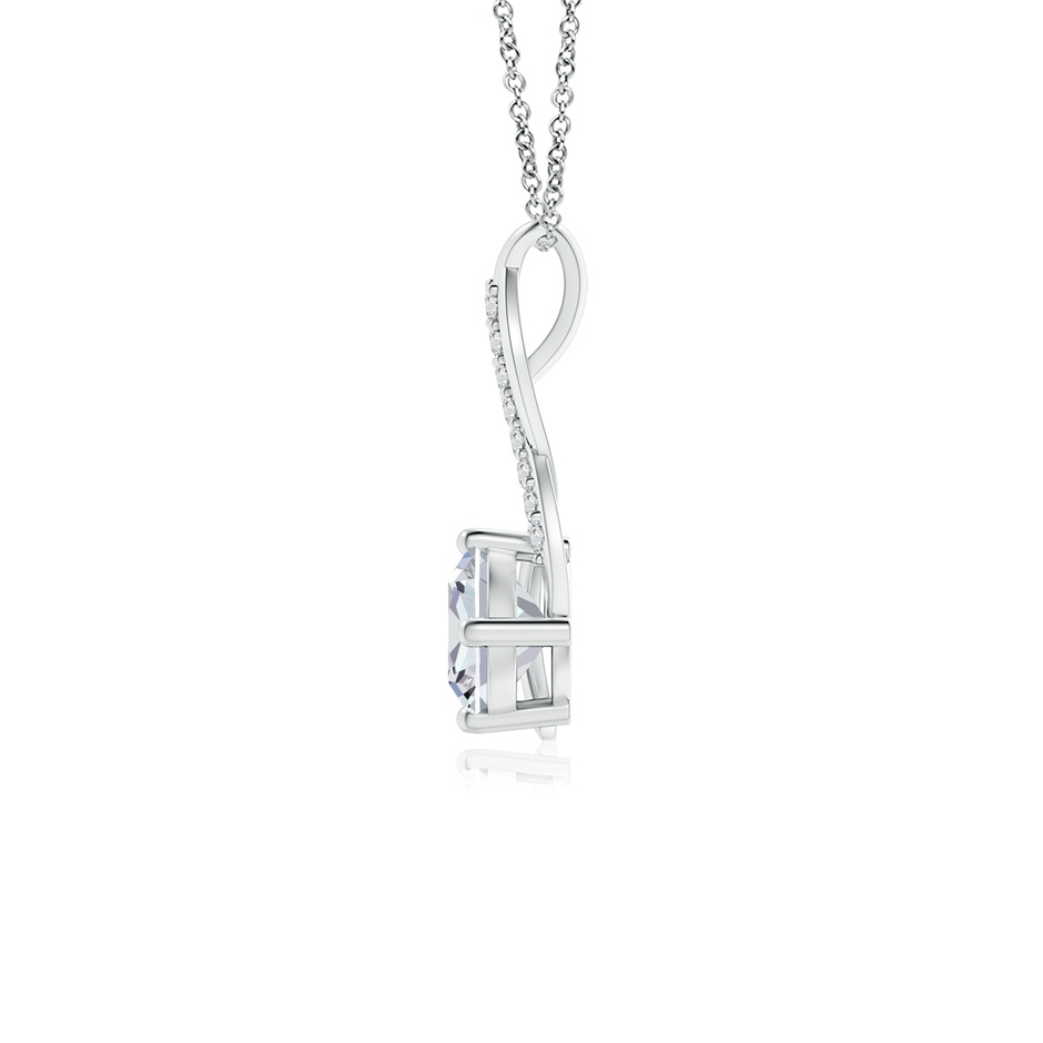 6mm HSI2 Diamond Infinity Pendant in White Gold side 199