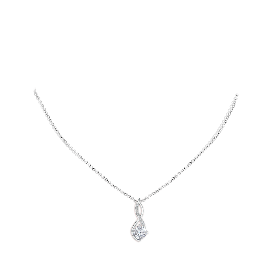 6mm HSI2 Diamond Infinity Pendant in White Gold pen