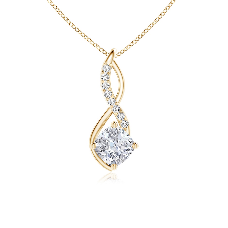 7mm HSI2 Diamond Infinity Pendant in Yellow Gold 