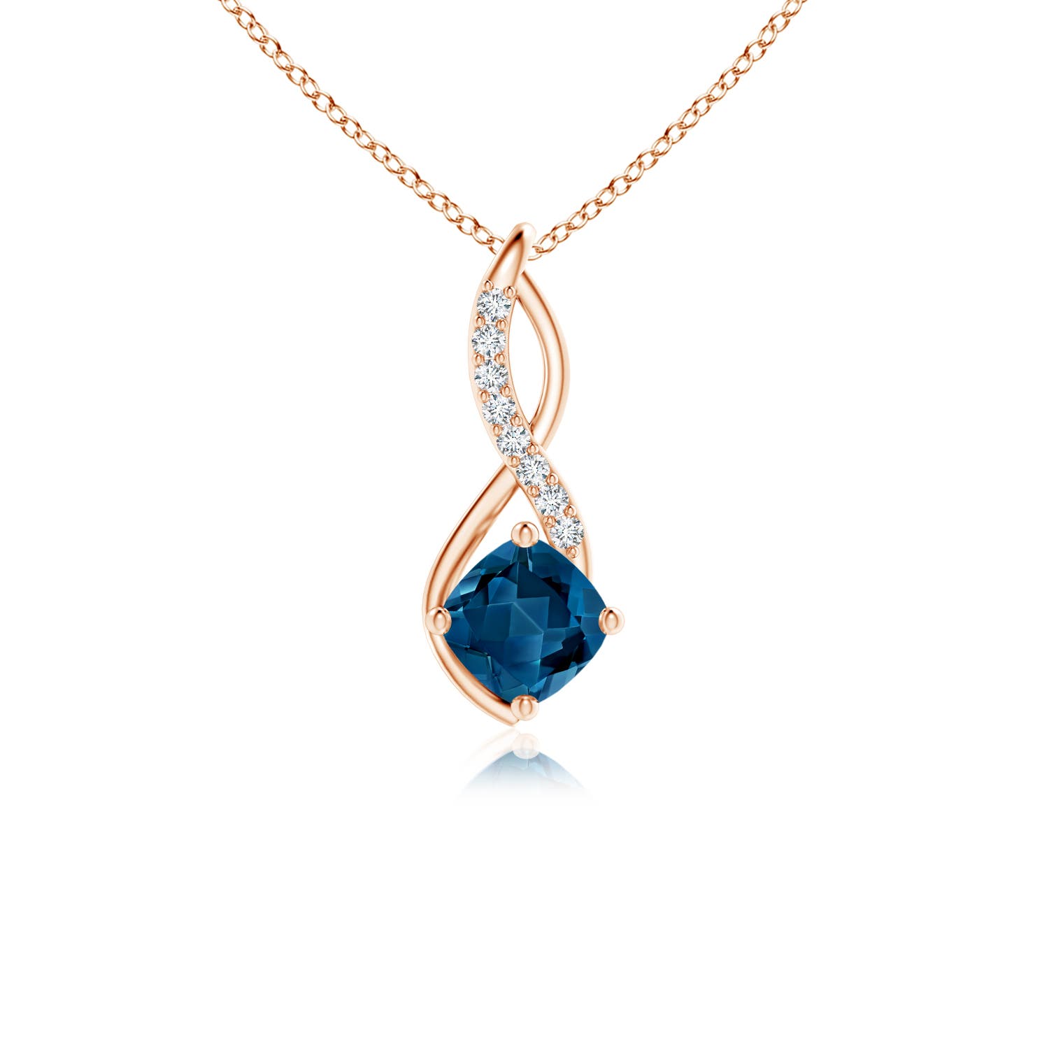 AAA - London Blue Topaz / 0.76 CT / 14 KT Rose Gold