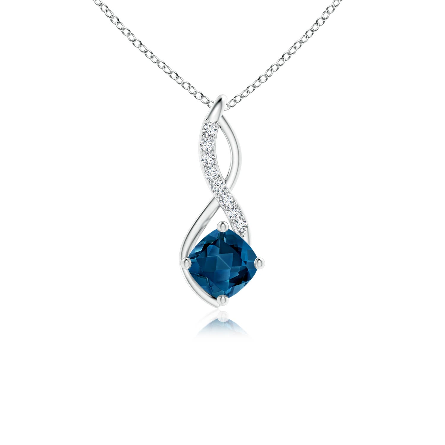 AAA - London Blue Topaz / 0.76 CT / 14 KT White Gold