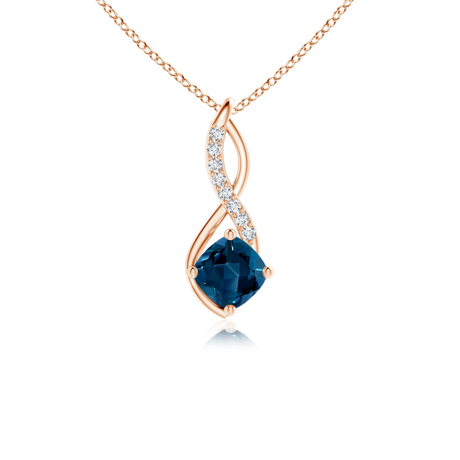 AAAA - London Blue Topaz / 0.76 CT / 14 KT Rose Gold