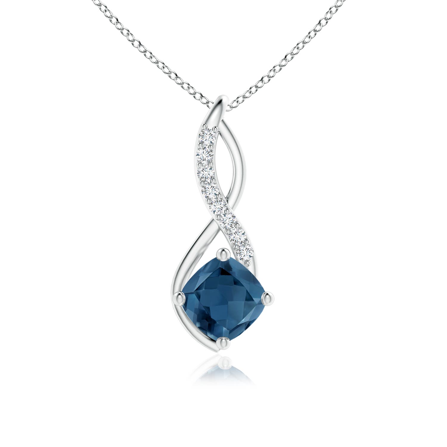 A - London Blue Topaz / 1.2 CT / 14 KT White Gold