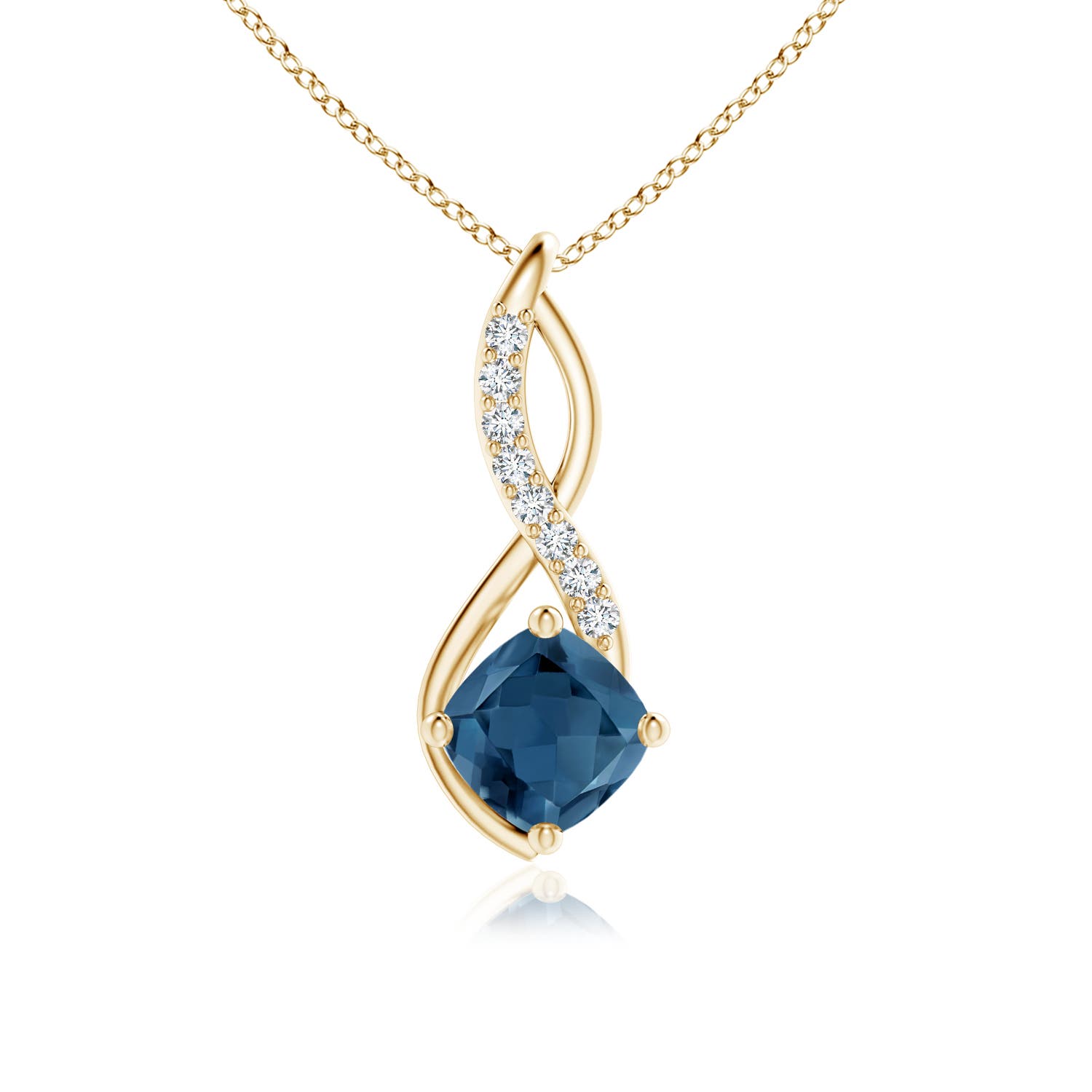 A - London Blue Topaz / 1.2 CT / 14 KT Yellow Gold