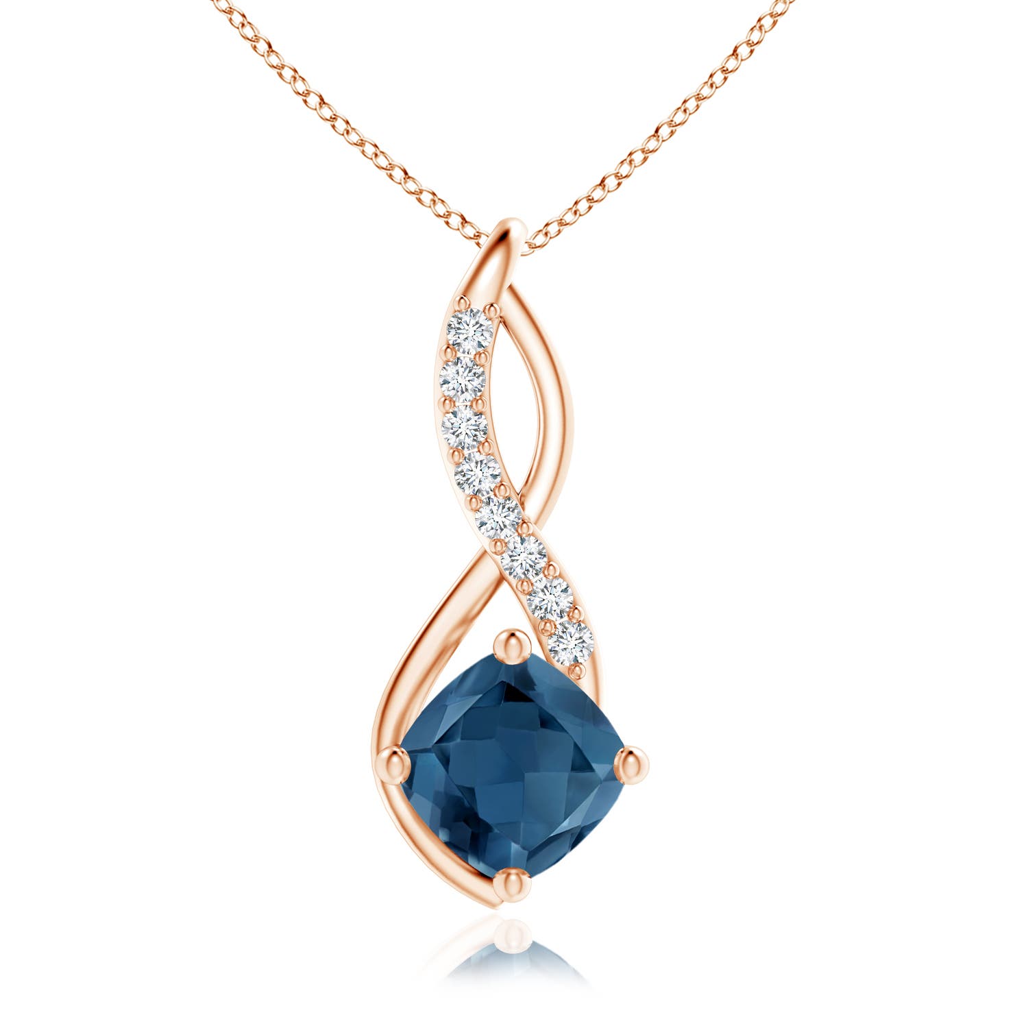 A - London Blue Topaz / 1.99 CT / 14 KT Rose Gold