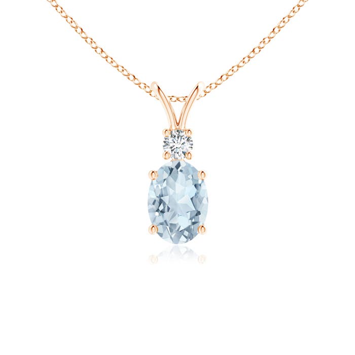 A - Aquamarine / 0.67 CT / 14 KT Rose Gold