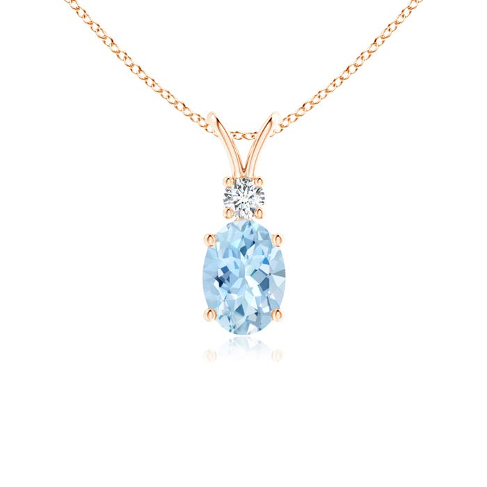 AAA - Aquamarine / 0.67 CT / 14 KT Rose Gold