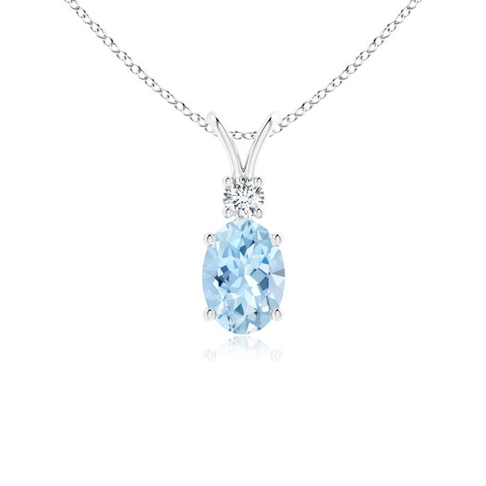 Pear-Shaped Aquamarine Solitaire Pendant | Angara