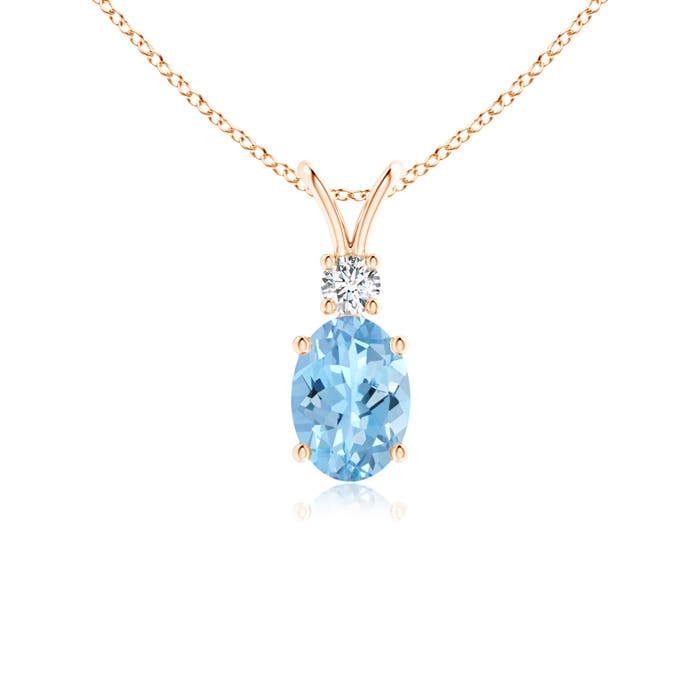 AAAA - Aquamarine / 0.67 CT / 14 KT Rose Gold