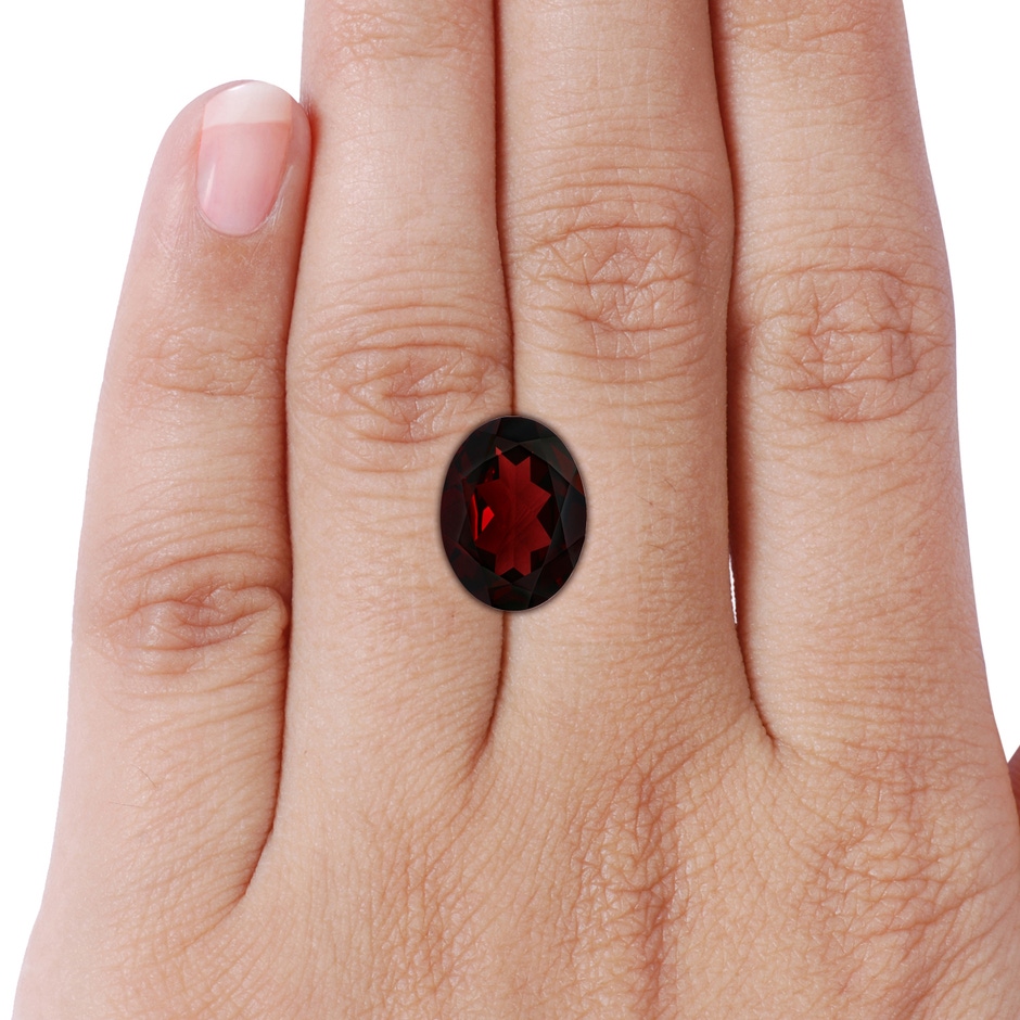 15.91x11.89x6.00mm AAA V-Bale GIA Certified Oval Garnet (Prasiolite) Pendant with Diamond in Yellow Gold Side 799