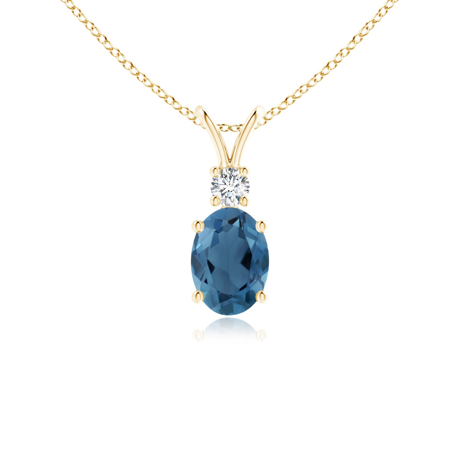 A - London Blue Topaz / 1.02 CT / 14 KT Yellow Gold