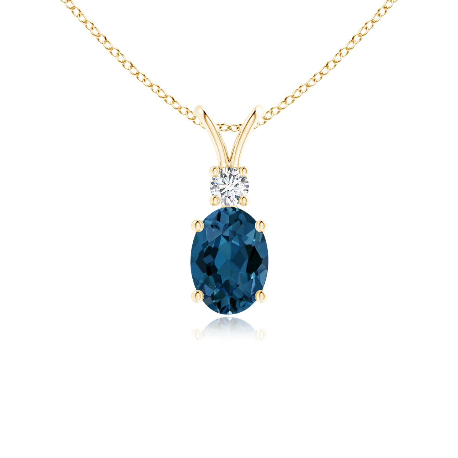 AAA - London Blue Topaz / 1.02 CT / 14 KT Yellow Gold