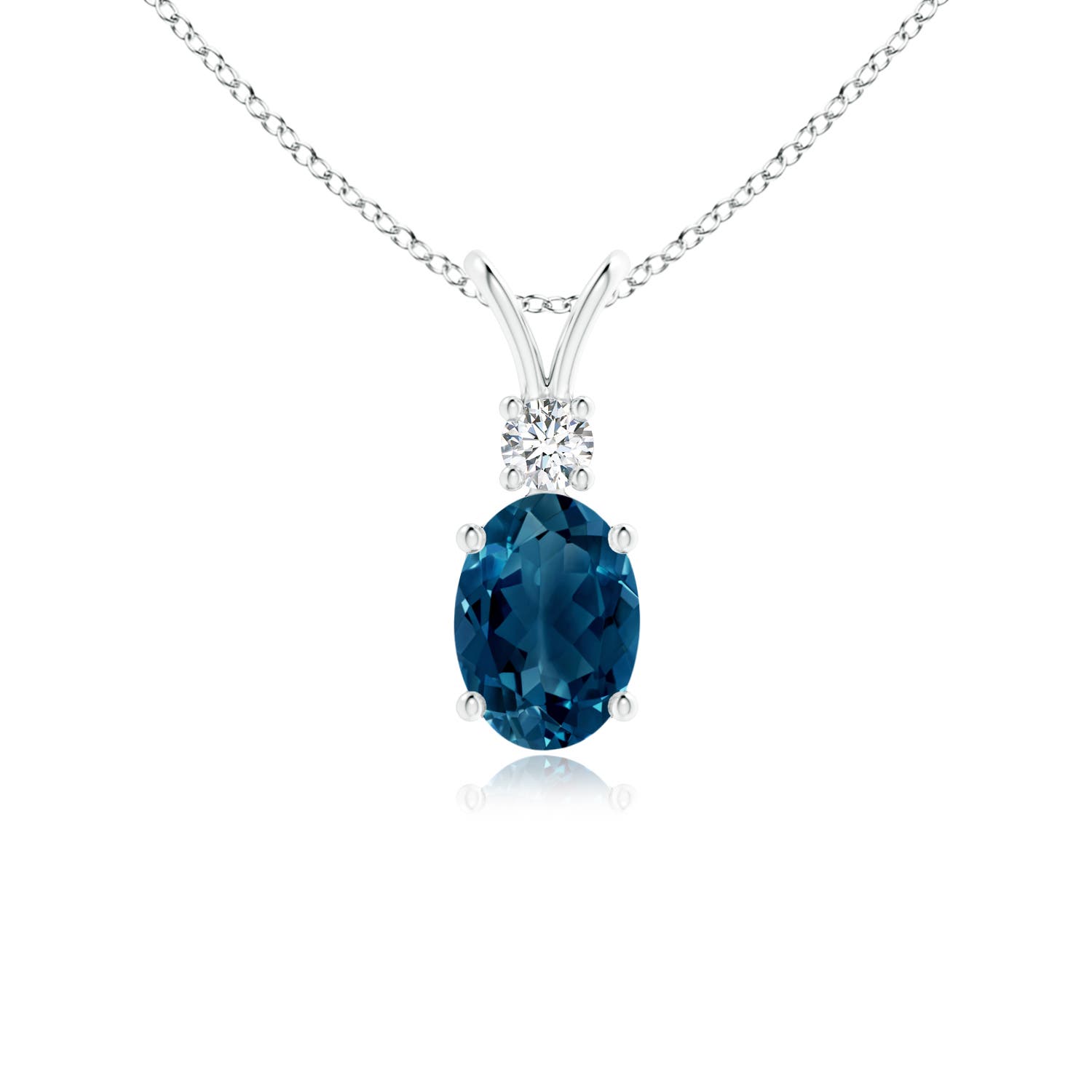 AAAA - London Blue Topaz / 1.02 CT / 14 KT White Gold