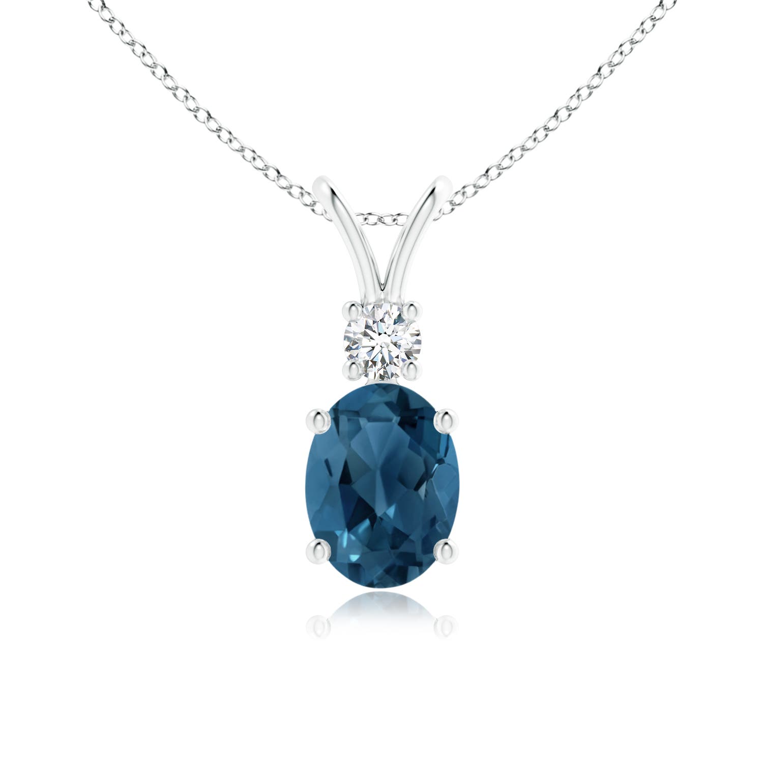 AA - London Blue Topaz / 1.61 CT / 14 KT White Gold