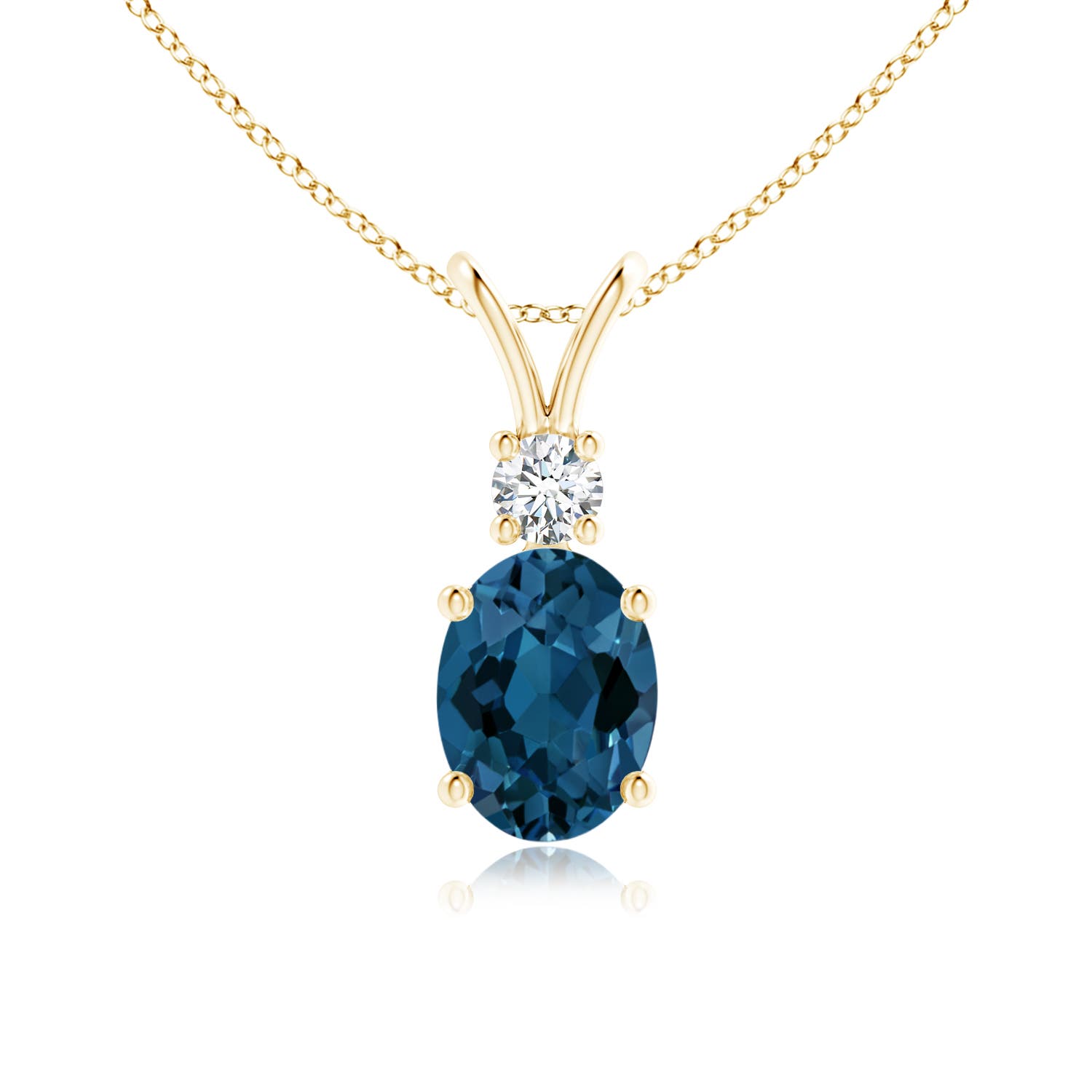 AAA - London Blue Topaz / 1.61 CT / 14 KT Yellow Gold