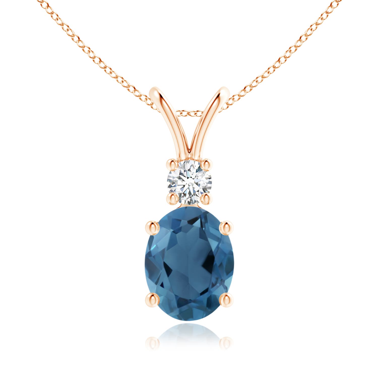 A - London Blue Topaz / 2.41 CT / 14 KT Rose Gold