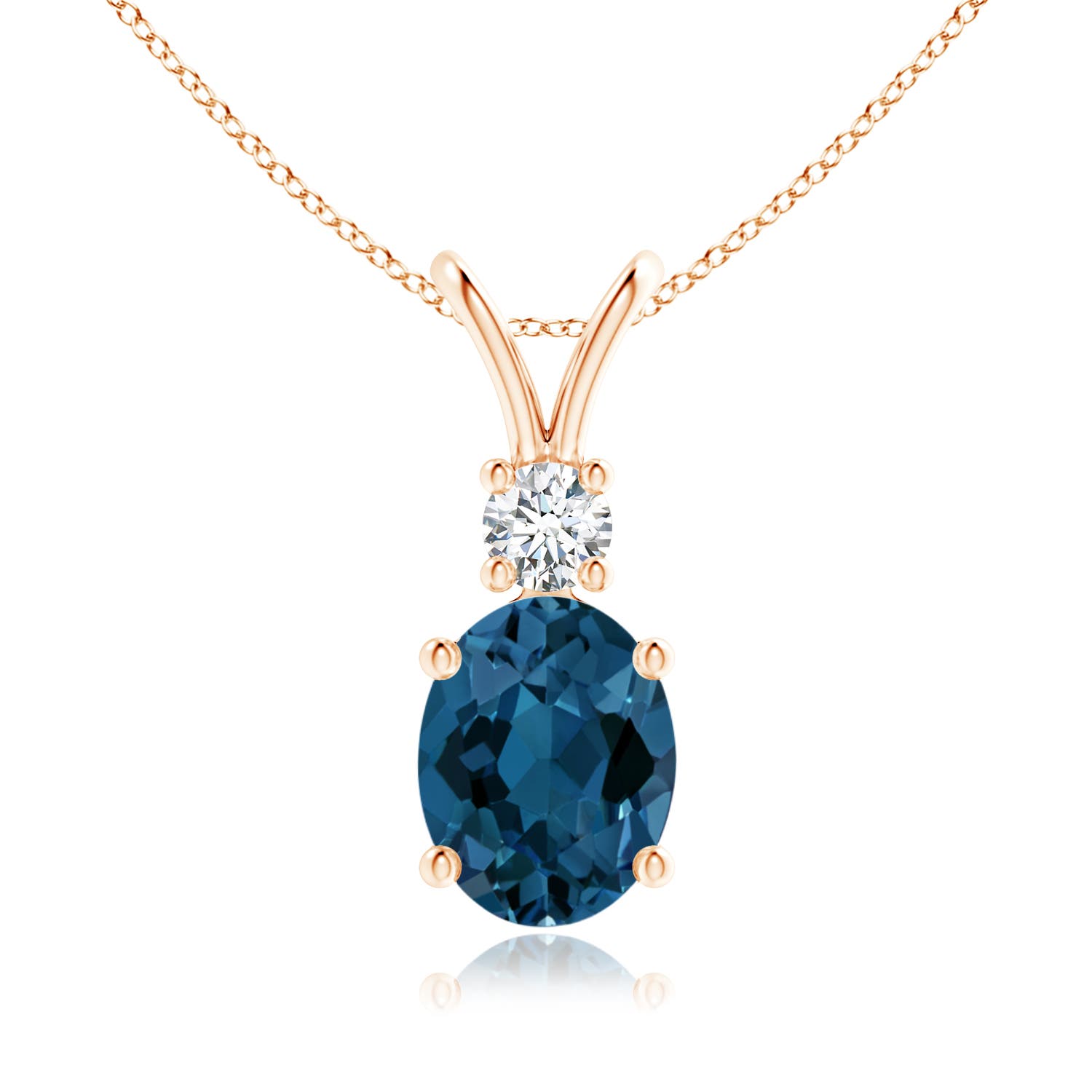 AAA - London Blue Topaz / 2.41 CT / 14 KT Rose Gold