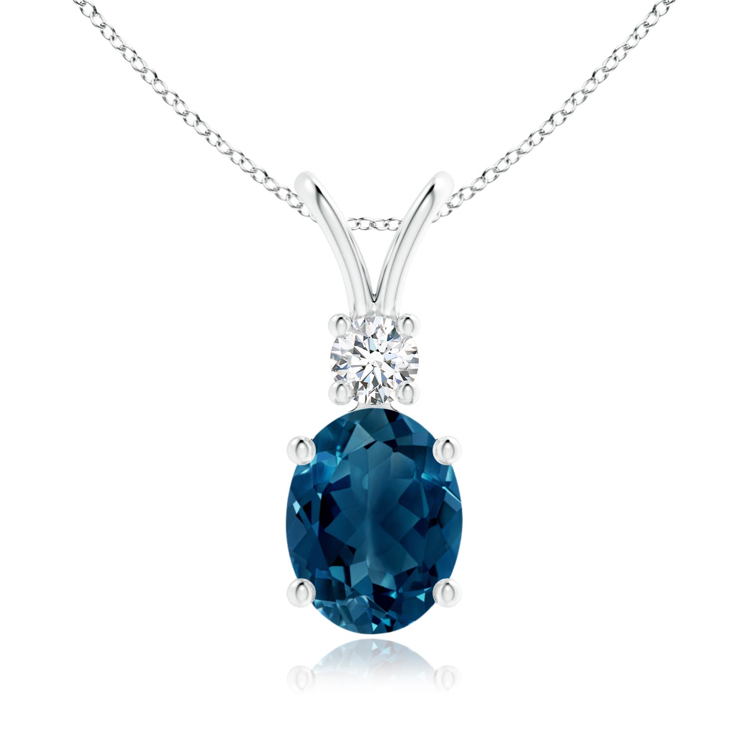 AAAA - London Blue Topaz / 2.41 CT / 14 KT White Gold