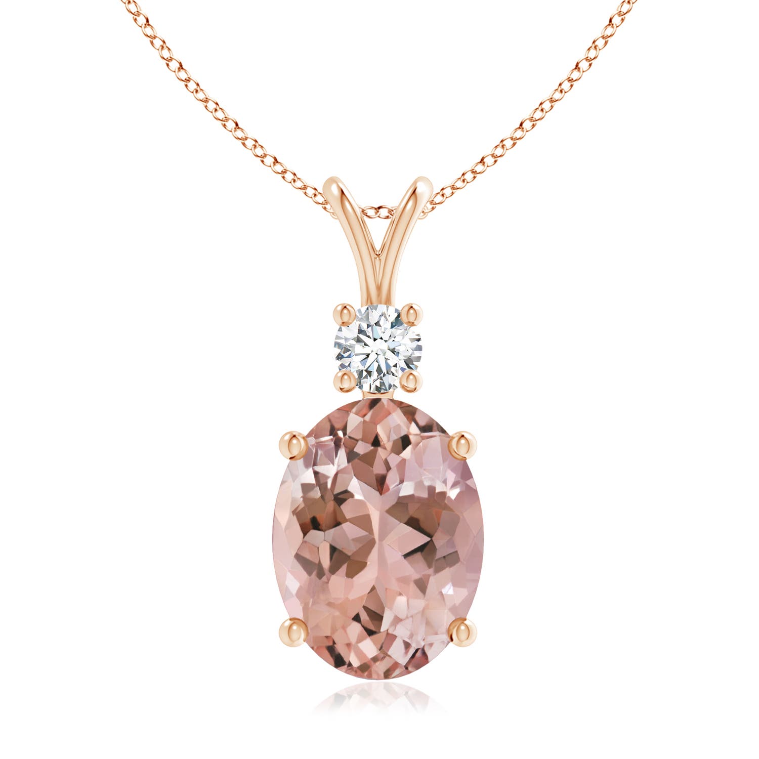 AAAA - Morganite / 9.47 CT / 14 KT Rose Gold