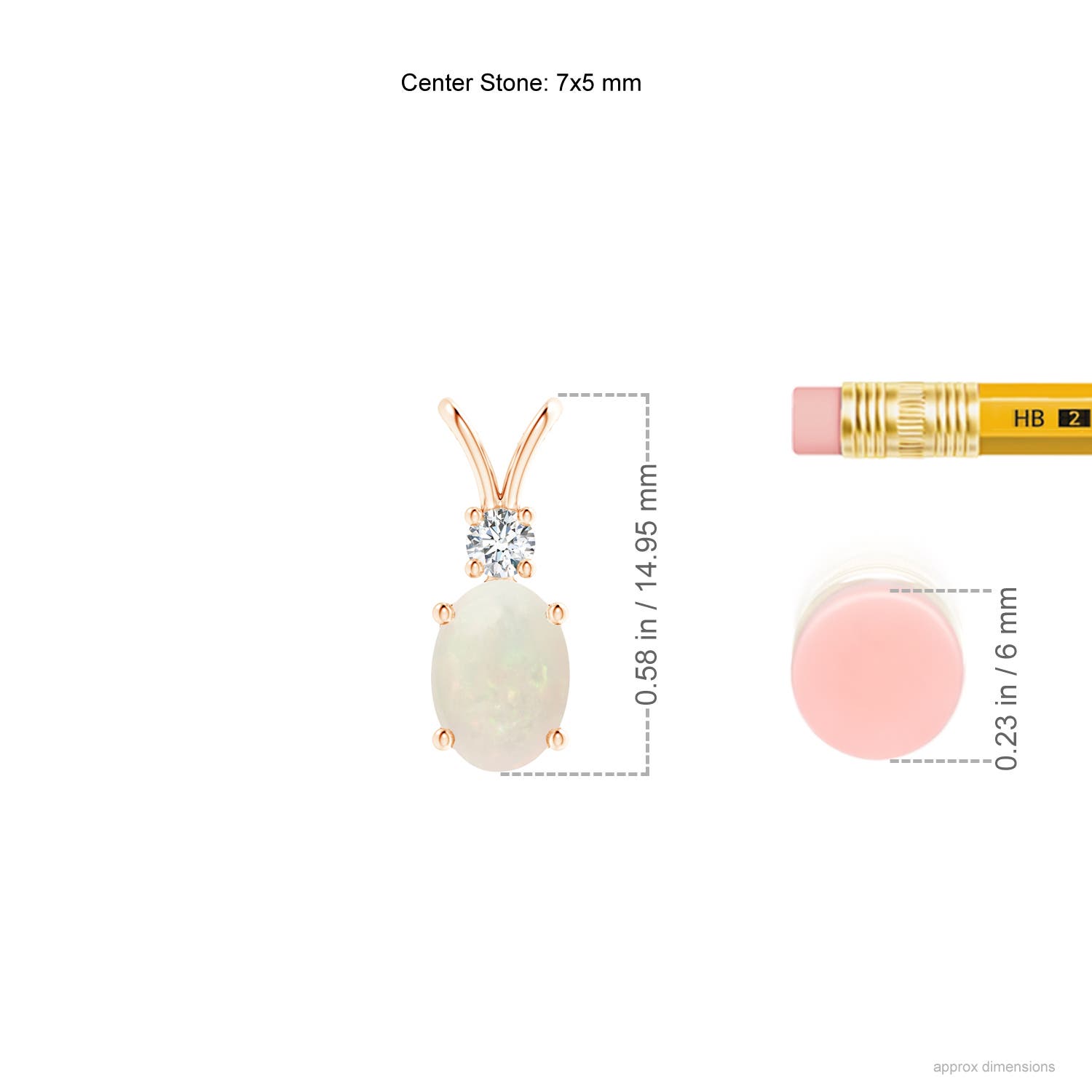 A - Opal / 0.52 CT / 14 KT Rose Gold