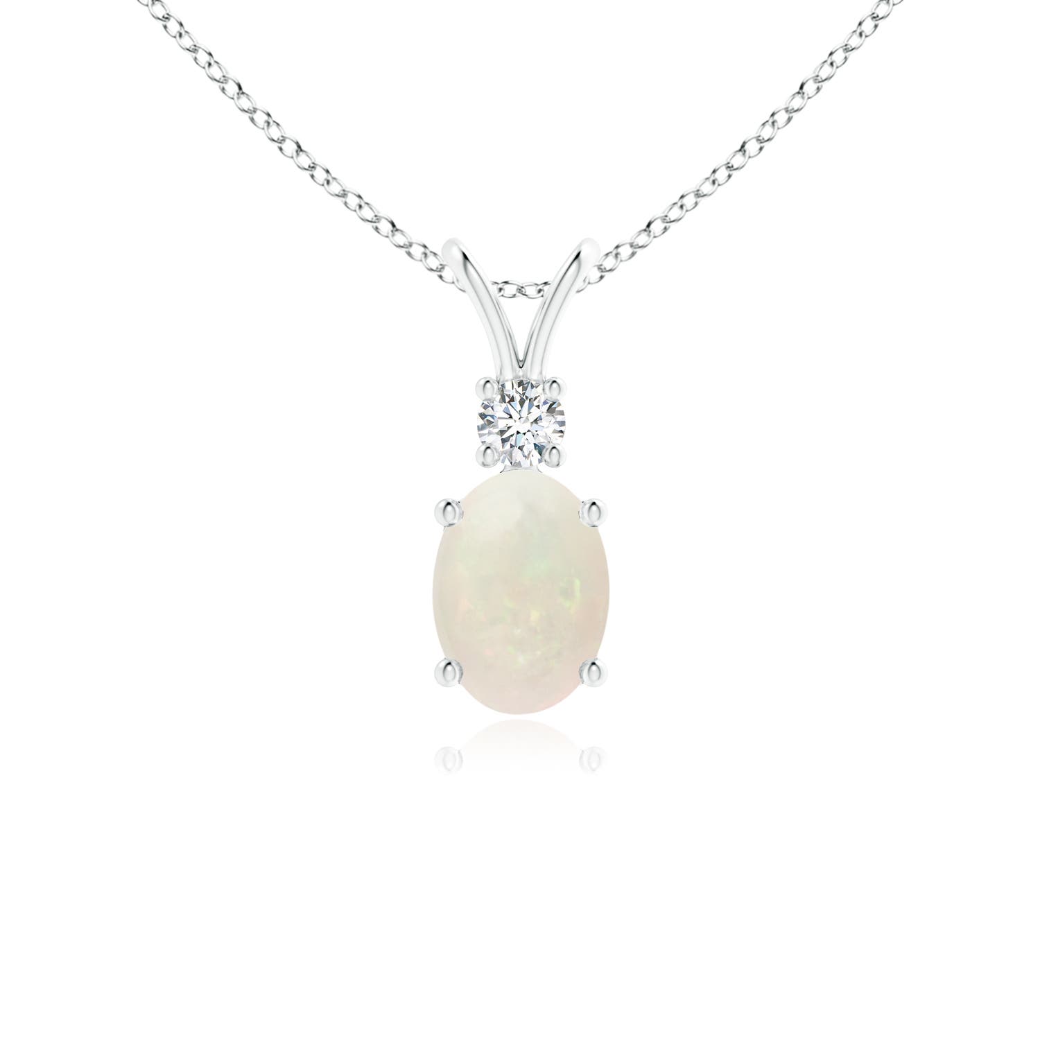 A - Opal / 0.52 CT / 14 KT White Gold