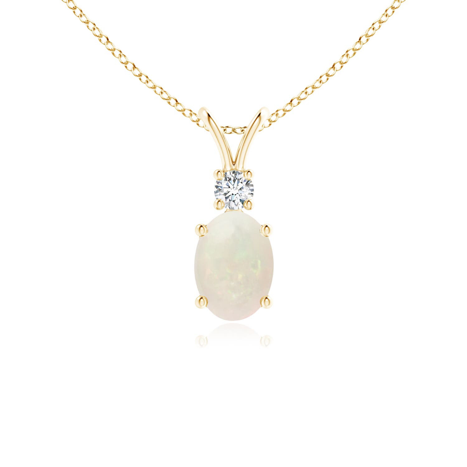 A - Opal / 0.52 CT / 14 KT Yellow Gold