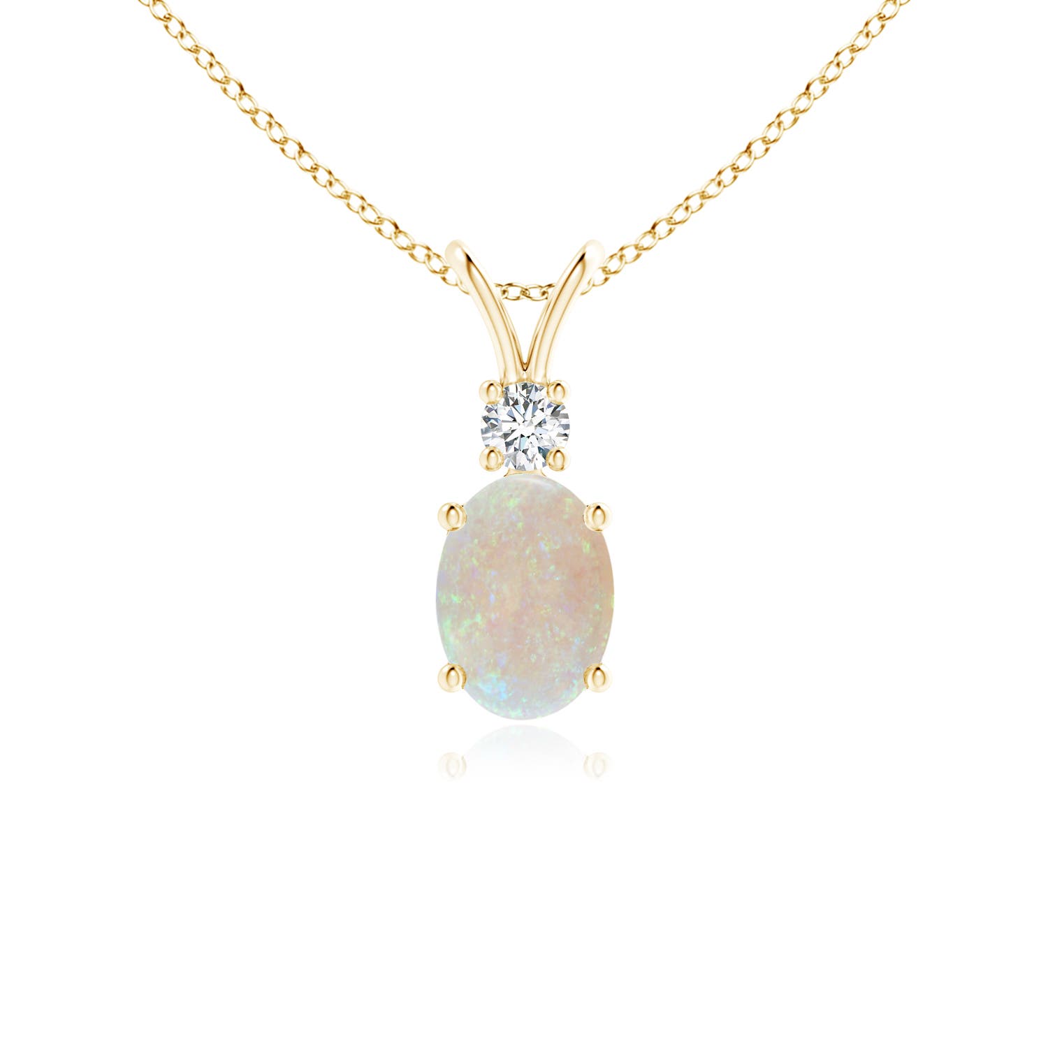 AA - Opal / 0.52 CT / 14 KT Yellow Gold