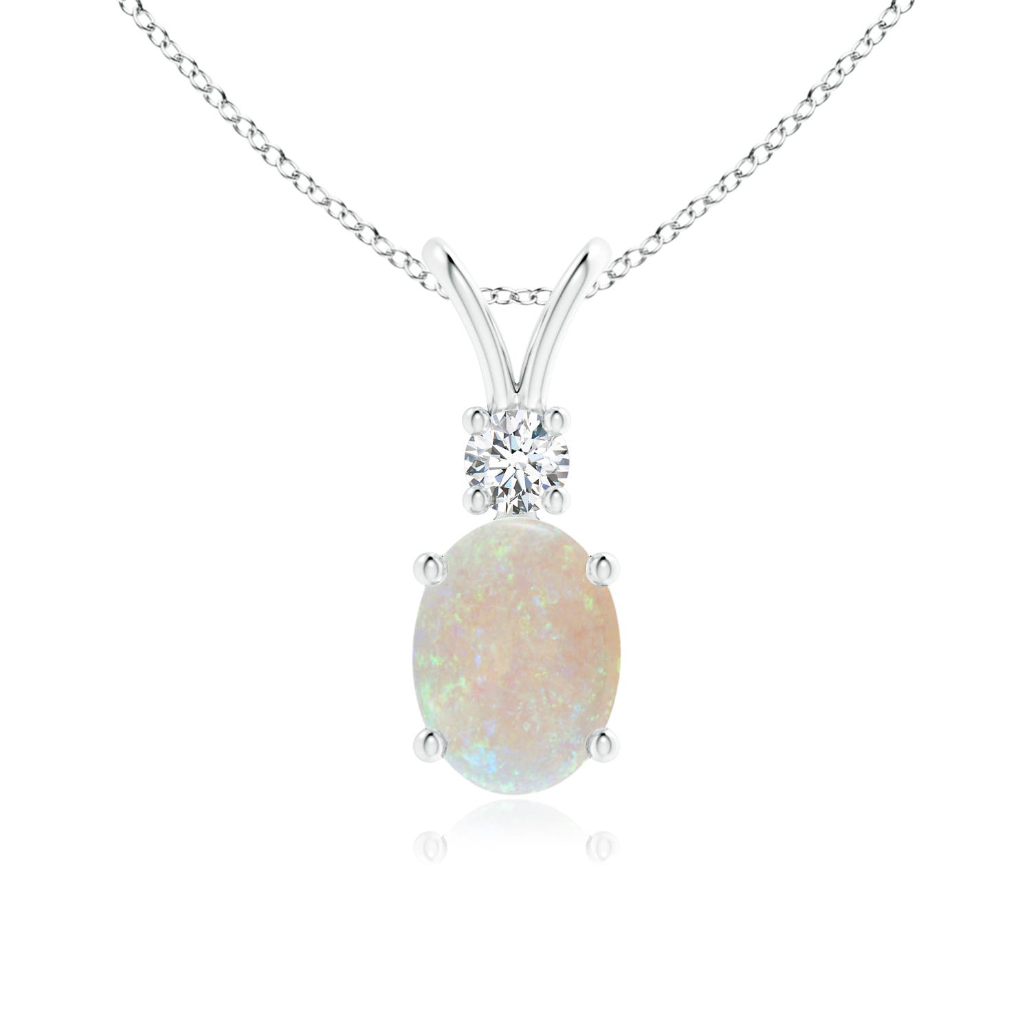 AA - Opal / 0.91 CT / 14 KT White Gold