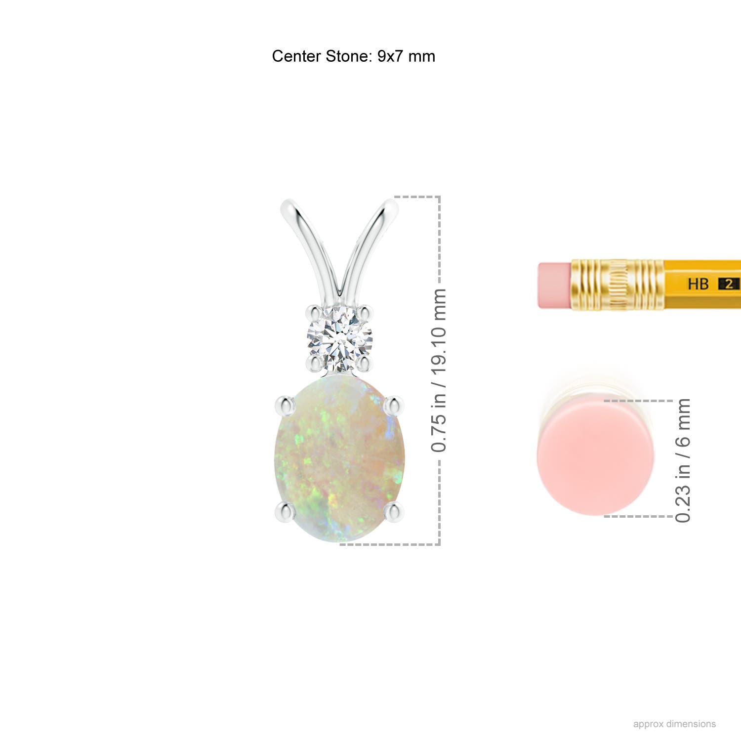 AAA - Opal / 1.26 CT / 14 KT White Gold