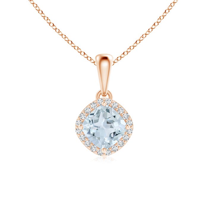 A - Aquamarine / 0.59 CT / 14 KT Rose Gold