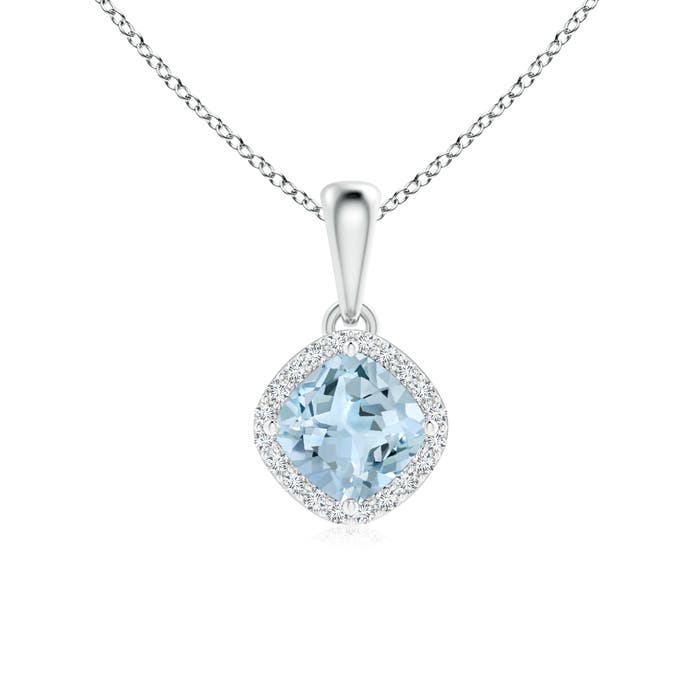 AA - Aquamarine / 0.59 CT / 14 KT White Gold